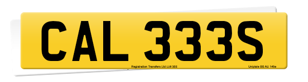 Registration number CAL 333S
